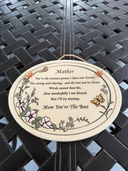 Trinity Pottery Handcrafted Ceramic Wall Plaque – Mother Poem