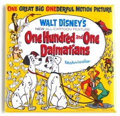 101 Dalmatians FRIDGE MAGNET movie poster «style S»