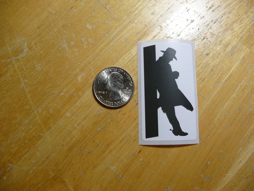 COWBOY LEANING ON POLE STICKER DECAL 1 – 50 BULK PACK FUNNY SOUTHWEST