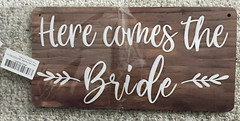 WEDDING SIGN «Here Comes the Bride» NEW Sealed FAST SHIPPING