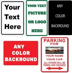 Custom Metal Tin Sign Personalized Text Photo Logo Express Your Identity Decor