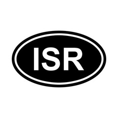 Israel ISR Oval Country Code Vinyl Decal Sticker for Car Window Laptop & Gifts