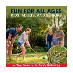 Professional Croquet Set for Adults – Deluxe Croquet Sets for Families wit