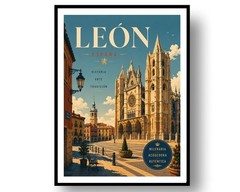 León Travel Poster Print, Wall Decor