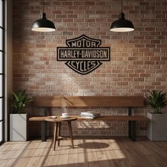 Harley Davidson Metal Wall Art – Biker Gift and Garage Wall Decor