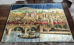 Wall Hanging Tapestry Vintage 72X52 Germany Scene