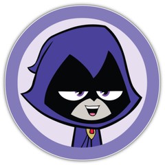 Raven Face Teen Titans Cartoon Sticker Bumper Decal – «SIZES»