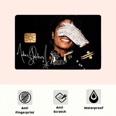 Michael Jackson Glitter Credit Card Skin King of Pop Tribute Vinyl Matte Sticker