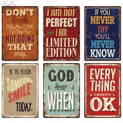 Watch Your Thoughts They Become Words Metal Tin Sign Quotes Plaque Wall Poster