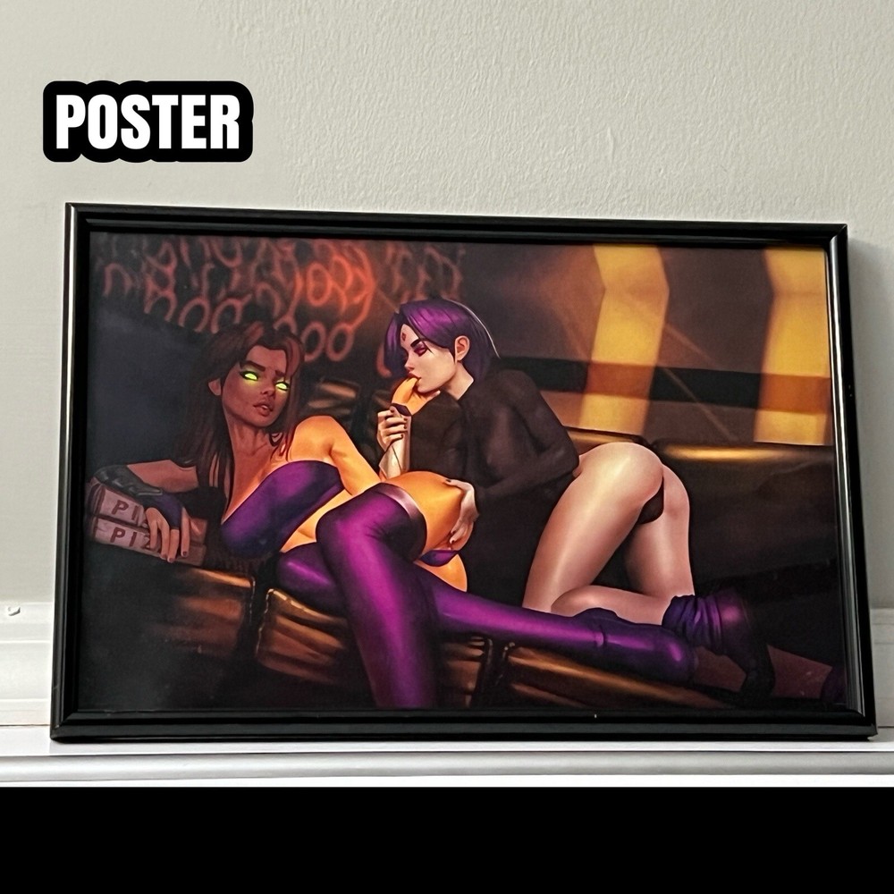 Teen Titans Raven Starfire Pinup Girl Poster