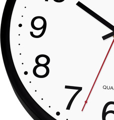 Foxtop 4 Pack Multi-Time Zone Black Wall Clock, 12 Inch Silent Non Ticking Quart