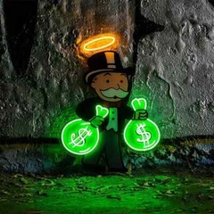 Neon Monopoly UV Print Neon Sign Custom Neon Signs Luminous Wall Sign Home Decor