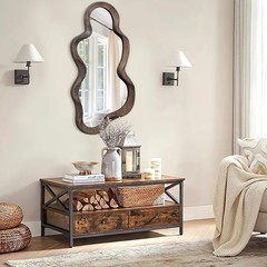 Large Asymmetrical Mirrors for Wall Wood Frame Irregular Mirror Unique Cloud …