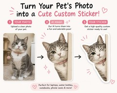 Custom AI Pet Sticker from Your Photo – Personalized Dog, Cat & Animal Decals