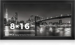 8X16 Picture Frame Black, Panoramic Picture Frame for Wall Decoration, Classic B