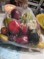 Plastic Assorted Artificial Fruit & Vegetable Decor Lot, Multicolor, 10+ Pcs