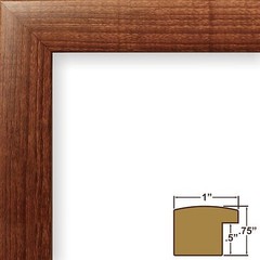 Craig Frames Contemporary 1 Inch Wide, Modern Walnut Brown Picture Frame