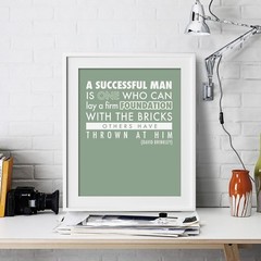 David Brinkley Inspirational Wall Art Print Motivational Quote Poster Decor Gift