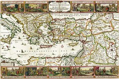 1642 Map Apostle Paul’s Journey fr Jerusalem to Rome Christian Religious Poster