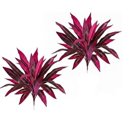 2PC UV Resistant Artificial Boston Fern & Dragon’s Blood Tree, Home Garden Decor