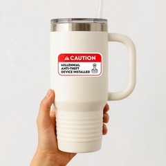 CAUTION Millennial AntiTheft Device Installed Manual Gearbox Decal Sticker Vinyl