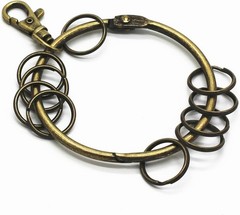 WEICHUAN Metal Antique Bronze Keychain/Key Holder – Large Key Ring Pack of 1