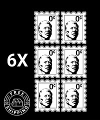 Joe Biden 0¢ Cent NOVELTY STAMP STICKER 6 Pack President just for fun
