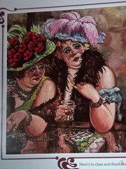 1981 Paper Print of Jack Roberts Saloon Artwork «Here’s To Class» 20×16 #S