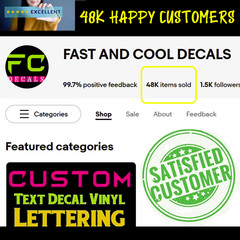 Text Decal Vinyl Lettering Personalized Sticker Business Sign Name CUSTOM MADE