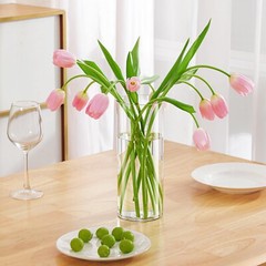 Acrylic Cylinder Plastic Vase for Centerpiece, Unbreakable Hurricane Tall Lar…