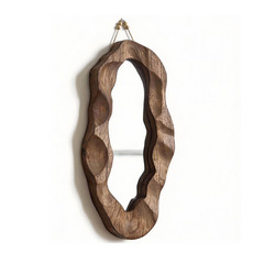 Aknhd-Wy Asymmetrical Mirror Wall Decor Living Room – Wood Wave Edge Wall