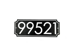 Engraved Personalized Custom House Home Number Street Address HDPE Sign 5In