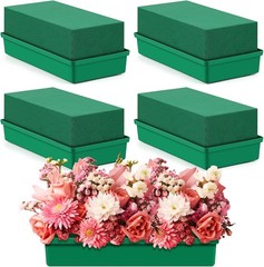 4 Pack Large Size Floral Foam with Bowl 9.65″ l x 4.65″ W x 3″ H Rectangle Wet