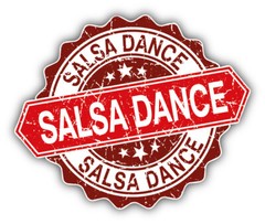 Salsa Dance Grunge Stamp Car Bumper Sticker Decal