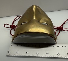 Solid Brass Masquerade Face Mask Wall Decor