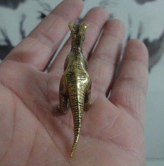 Vintage Style Solid Brass Dinosaur Statue Figurine Home Ornament Toy