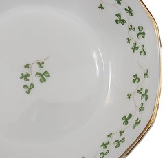 Royal Tara Blackbird 4.5″ Porcelain Plate Shamrock Gold Trim Ireland