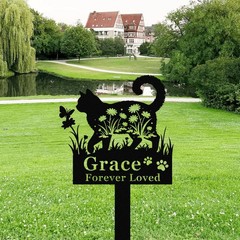 Personalized Cat Memorial Stake, Custom Garden Grave Marker, Pet Loss Gift