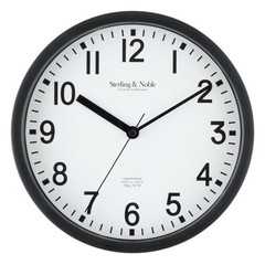 Mainstays Basic Indoor 8.78″ Black Analog Round Modern Wall Clock (2 Pack)