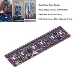 IN12 IN14 Nixie Glow Clock Module 6 Bit Digital Tube Circuit Board 12/24H