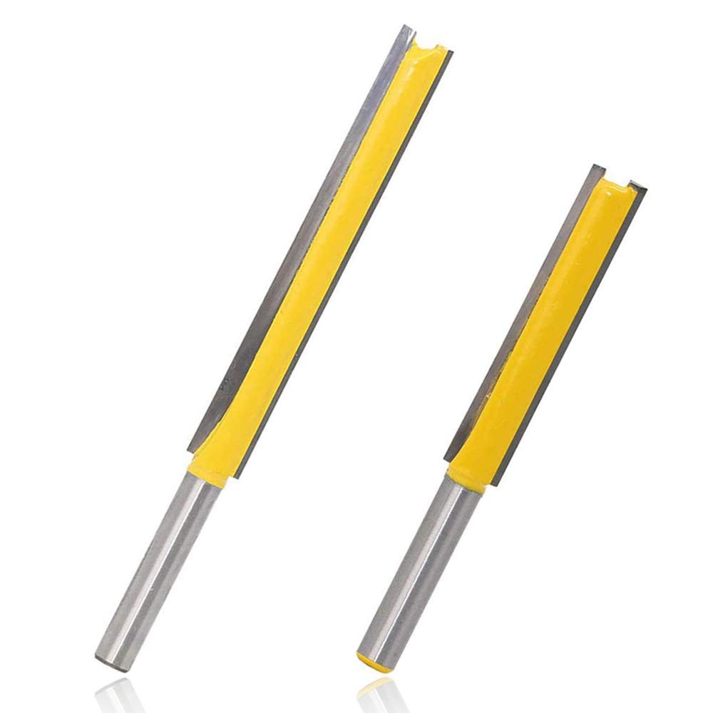 Extra Long Straight Router Bit Set 1/4 Shank 2 3 Inch Cutting