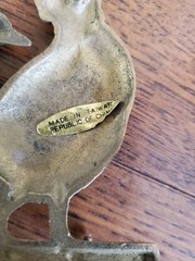 Vintage Upper Deck 1987 Solid Brass Goose Wall Hook Coat Rack Farmhouse Decor