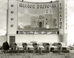 Mission Drive-In Movie Theatre San Antonio (1950) POSTER 24 X 18 INCH Vintage!