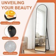 58″ Full-length Mirror Floor Mirror Large Wall Bedroom Mirror Stand Alloy Frame