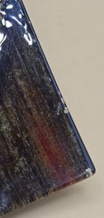 Decorative Fused Glass Square Glass Plate Gold, Brown w/Glitter High Gloss 9.5″