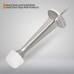 2 Pack Solid Rigid Door Stops Heavy Duty Door Stoppers Wall Protector