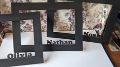 Black Wood Photo Picture Frame and Personalized Photo Picture Mat