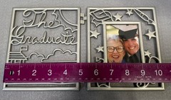 Graduation Frame Double Hinged Brushed Silver Free Standing The Graduate