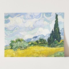 Wheat Field with Cypresses Van Gogh Impressionism Wall Art Poster Print