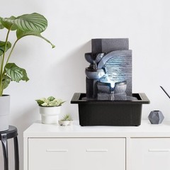 Versatile Indoor Water Fountain with Calming Glow – Perfect Size for Every Room